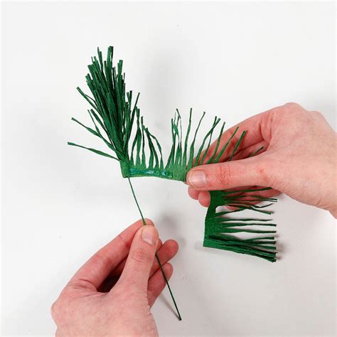 How To Make Pampas Grass Or Spruce Tips From Crepe Paper