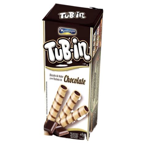 Tubetes Tub In Bis Wafer Recheio Chocolate 48g Montevergine Shopee