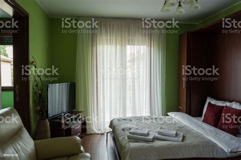 Modern Apartment Bedroom Interior Stock Photo - Download Image Now ...