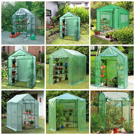 Pe Pvc Plastic Walk In Green House Home Garden Outdoor Portable Green