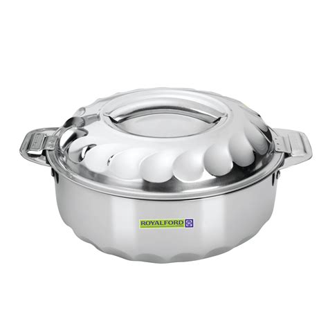 Royalford RF5932 3 5L Stainless Steel Esteelo Hot Pot Thick Wall Hot Pot Serving Dishes With