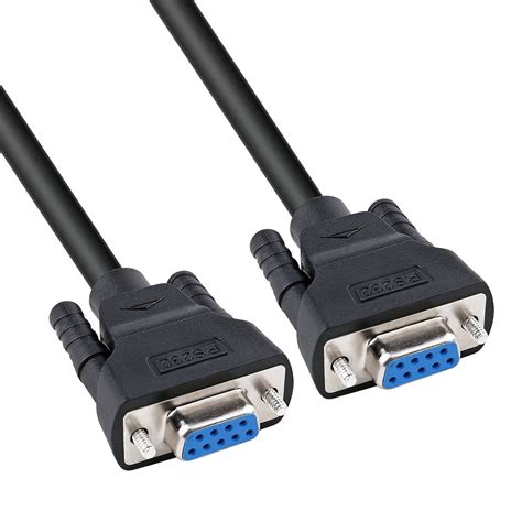 RS232 Serial Cable Female To Female 9 Pin Straight Through Computer Wale