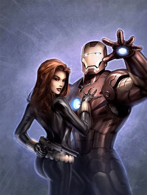 Black Widow And Iron Man By Alex Garner Iron Man Comic Iron Man Art Iron Man