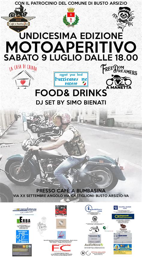 Sponsorizzazione Moto Aperitivo Busto Arsizio Luglio