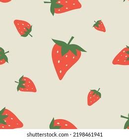 Strawberry Vector Pattern Background Fruit Illustration Stock Vector