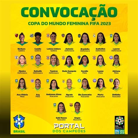 Seleção Brasileira Feminina é convocada para a Copa do Mundo 2023