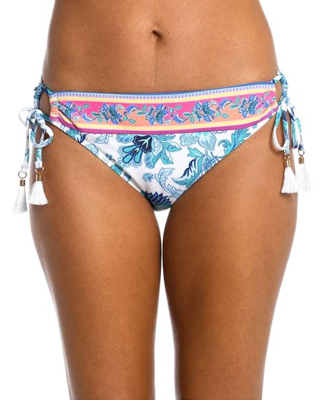 La Blanca Santorini Adjustable Hipster Bikini Bottoms In Blue Lyst