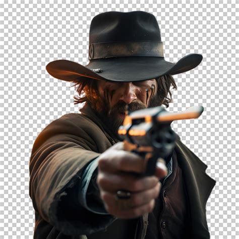 Cowboy Isolado Em Fundo Transparente Psd Premium