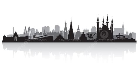 Kazan Russia City Skyline Silhouette Vector Illustration Destination