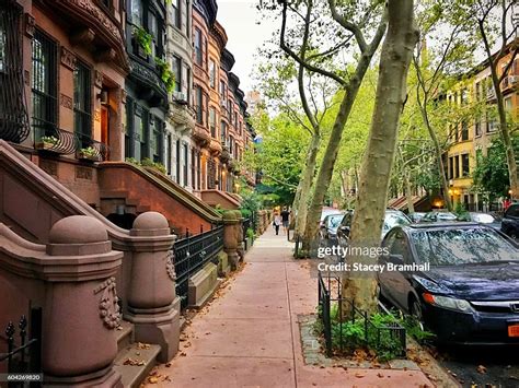 A Street Filled With Trees And Brownstones In New York Citys Upper West