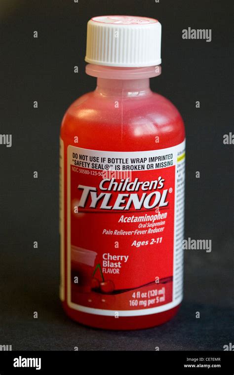 Children's Tylenol in liquid form Stock Photo - Alamy