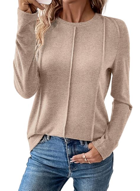 DOKOTOO Women S Lightweight Sweaters Pleated Sweater Long Sleeve