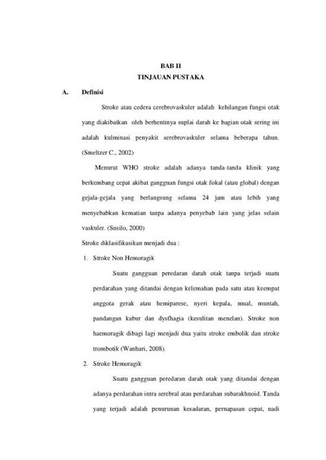 Bab Ii Tinjauan Pustaka Stroke