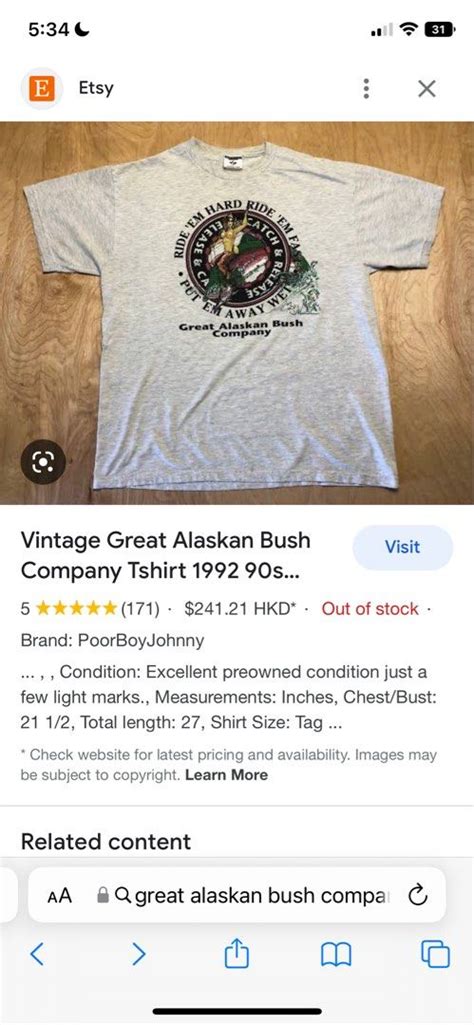 Vintage Great Alaskan Bush Company Graphic Shirt Men S Fashion