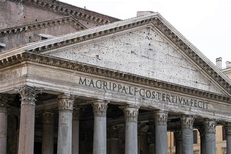 Pantheon Portico With Large Granite Corinthian Columns Photograph By