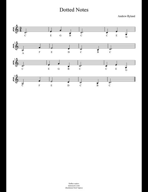 Dotted Notes Sheet Music Download Free In Pdf Or Midi