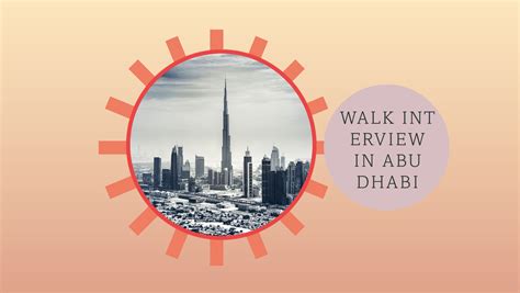 Walk Interview In Abu Dhabi Sha R