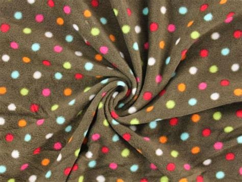 Braun mit bunten Tupfen, Durchmesser der Tupfen: 1cm, Material-Nummer ...