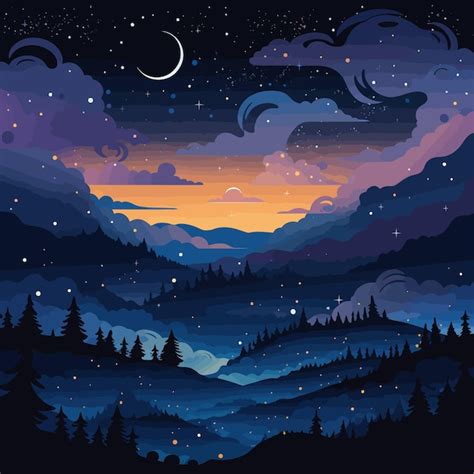 Premium Vector | Starry_Sky_vector_illustrated