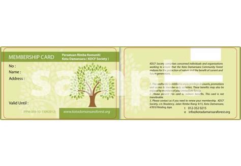 Membership Card A Community With A Forest At Its Heart