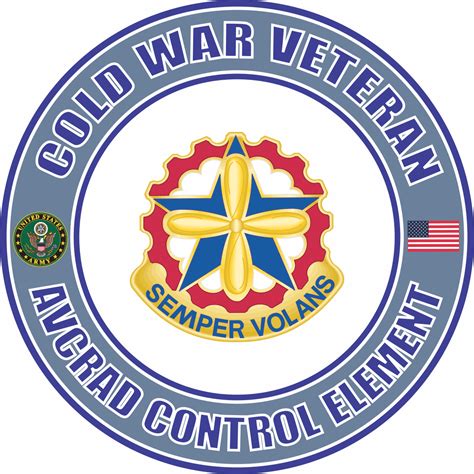 U S Army Cold War Avcrad Control Element Unit Crest Veteran Decal