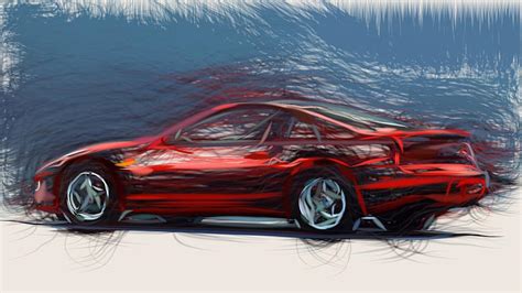 Nissan 300zx Draw 2 Digital Art By Carstoon Concept Fine Art America