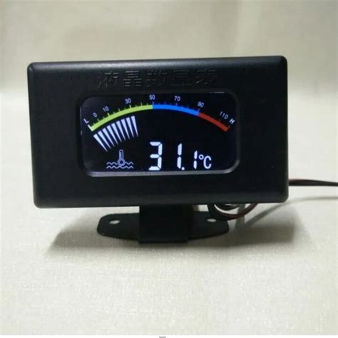 Car Motorcycle Water Temp Gauges Led Shining Water Temperature Gauge In