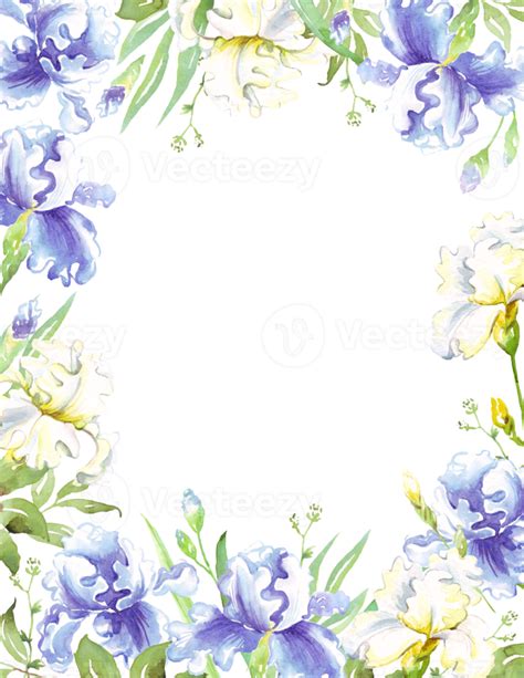 Free Acuarela Iris Marco Pintado A Mano Clipart Png With