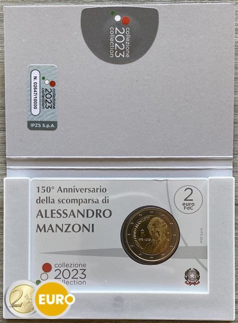 Euros Italie Alessandro Manzoni Bu Fdc Coincard