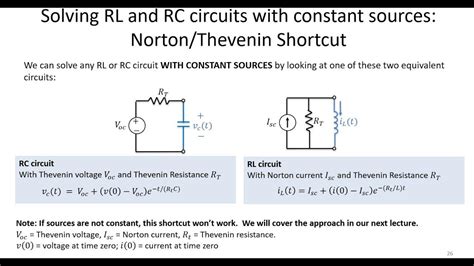 Lecture 13 First Order Circuits Rl And Rc Circuits With Constant Sources Youtube