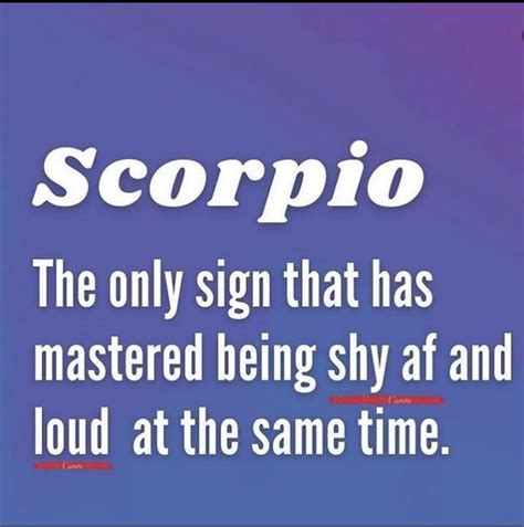 An Ad For Scorpio The Only Sign That Has Mastered Being Shy Af And