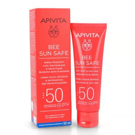 Antimanchas Y Antiedad Apivita Bee Sun Safe Crema Facial Spf50 50ml