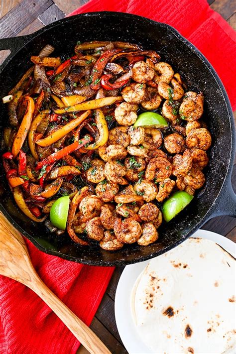 Skillet Shrimp Fajitas Easy Dinner Recipe No 2 Pencil