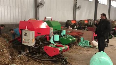 Motor Diesel Engine Automatic Silage Round Baler And Straw Wrapper