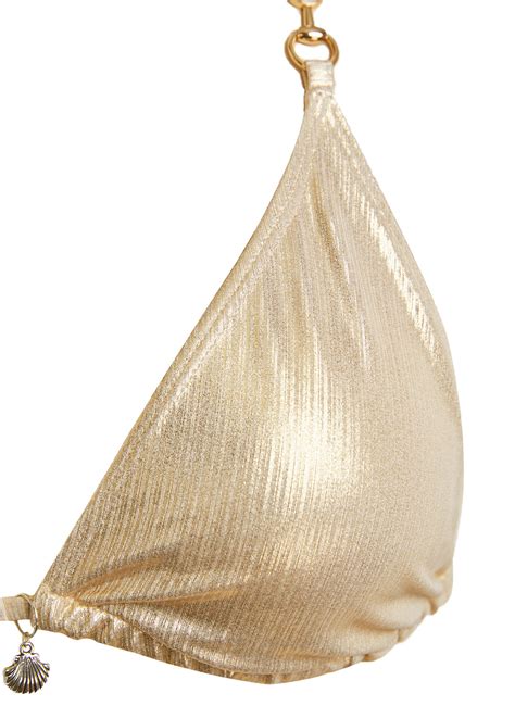 Lace Up Detail Champagne Bikini Set Modlily USD 35 98