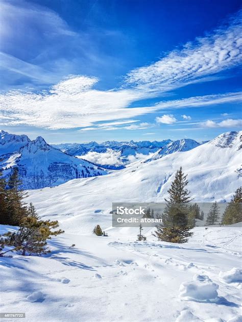 Beautiful Winterlandscape Austria Stock Photo - Download Image Now - Snow, European Alps, Clear ...