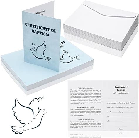 Amazon Motimind Pcs Baptism Certificates For Church Pcs