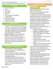 Chapter 1 Overview Of Informatics In Health Care Pdf Page 1 NCM 110