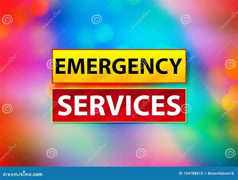 Emergency Services Abstract Colorful Background Bokeh Design