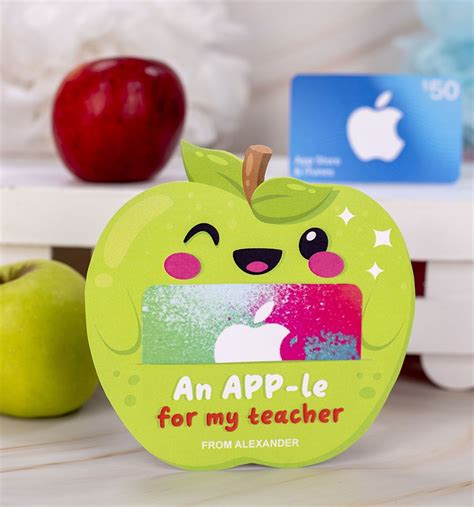 Printable Apple Gift Card Holder