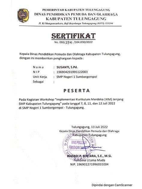 Sertifikat Ikm 2022 Pdf