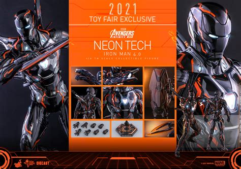 Hot Toys 2021 Toy Fair Exclusives Cyborg Spider Man Neon Iron Man 4 0 Marvel Toy News