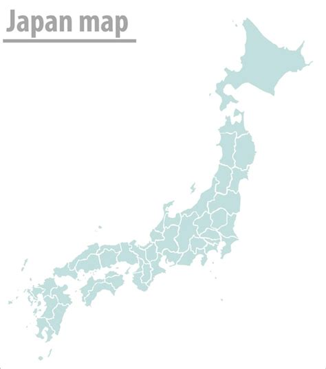 Japan Kartenillustration Vektor Detaillierte Japan Karte Mit Regionen