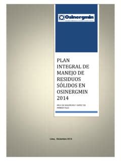 PLAN INTEGRAL DE MANEJO DE RESIDUOS SÓLIDOS EN plan integral de