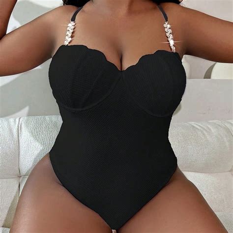 HHH 2025 New One Piece Swimsuit Women S Sexy Underwire Advanced Bikini Plus Size Plus Sized