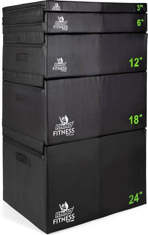 Buy Champion Sports Foam Plyometric Box Black Durable Jump Boxes For