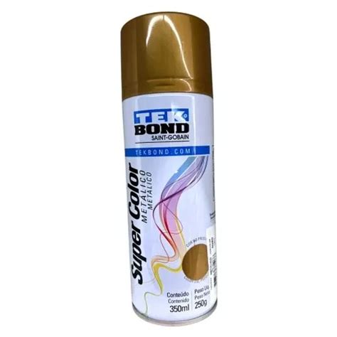 Tinta Spray Tek Bond Metálico 350ml 250g Ouro