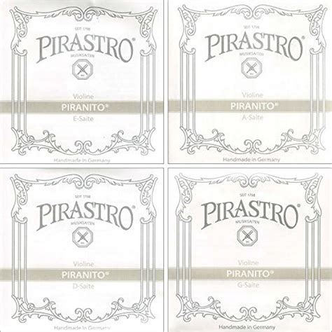 Pirastro Piranito 4 4 Violin String Set Chromesteel Steel Medium