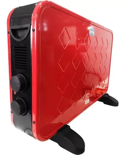 Estufa Convector Eiffel W Panel Calefactor Rojo Interior