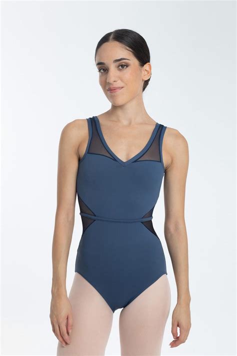 Maillot De Ballet Mosaic Con Manga Americana Intermezzo Danza